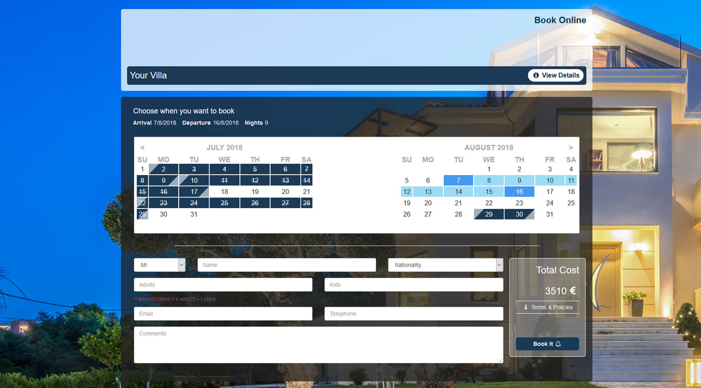 receive bookings